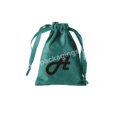 Satin Pouch Packaging Satin Bag with Customized Logo Wholesale Drawstring Gift Silk Package Screen Printing,screen Printing