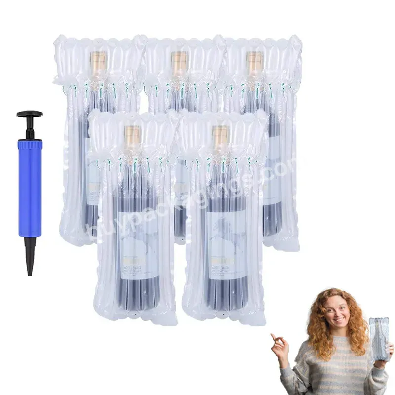 Save Storage Space Buffer Shock Absorption Wrap Packing Bubble Wine Inflatable Air Column Bag - Buy Air Column Bag For Wine Bottle,Inflatable Air Column Bag,Air Bags For Packing.