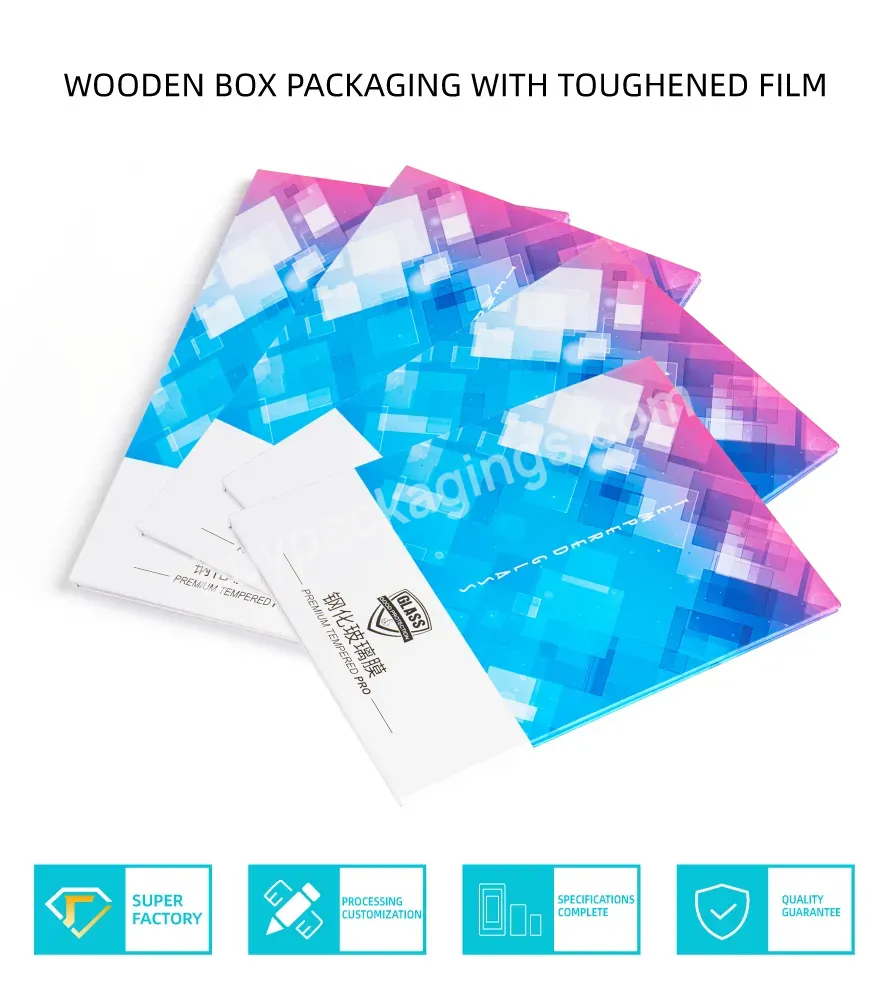 Screen Protector Packaging Box Customized Tempered Glass Film Retail Paper Box Screen Protector Packaging - Buy Screen Protector Packaging,Tempered Film,Tempered Film Wooden Box.