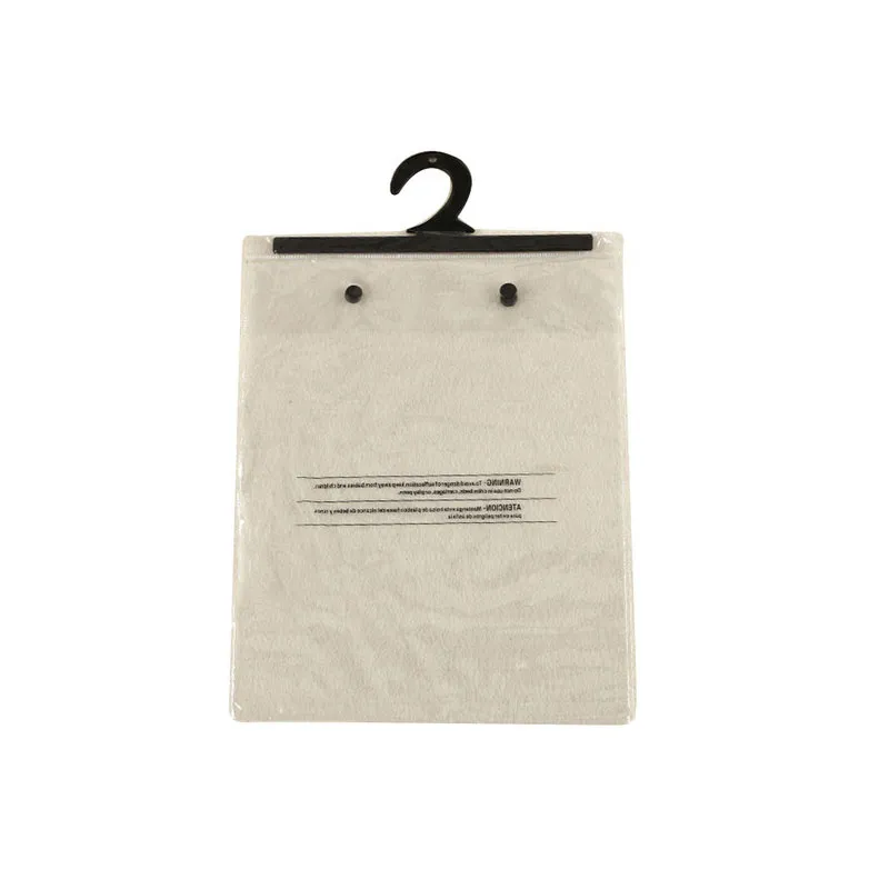 Sealed Underwear PVC Clothing Hook Bag PVC Button Packaging Bag Can Bring Socks Hook Storage Plastic Bag