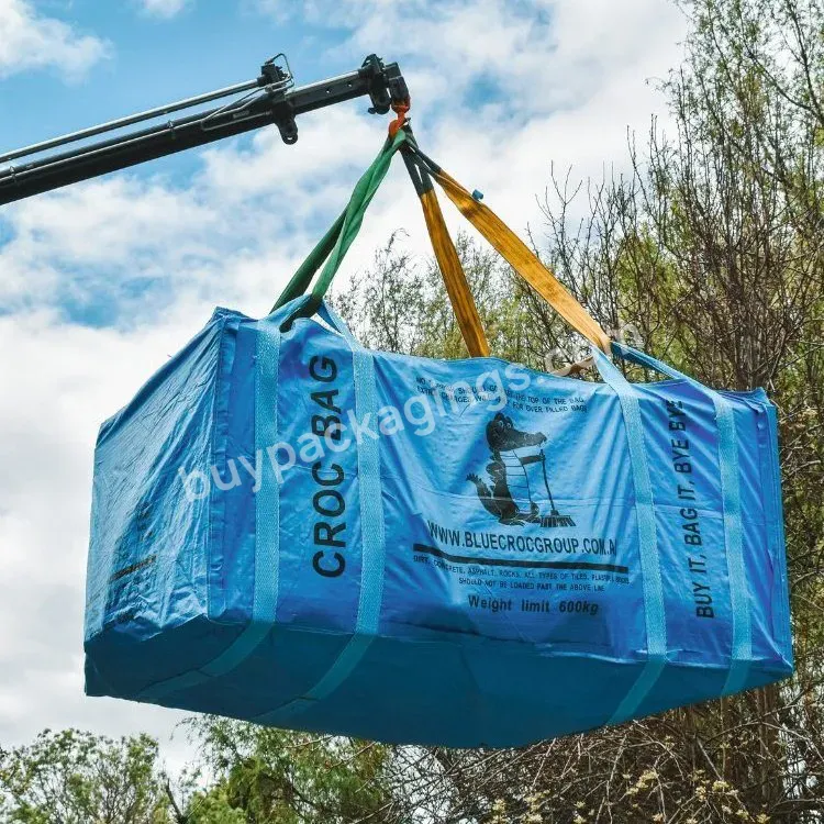 Seams Anti Leakage Complete Double Big 1000kg 1200kg Flecon Baffle Q Jumbo Fibc Skip Bag For Sawdust Packaging - Buy Fibc Bag For Sawdust Packaging,Duffle Bag,Black Plastic Bags.