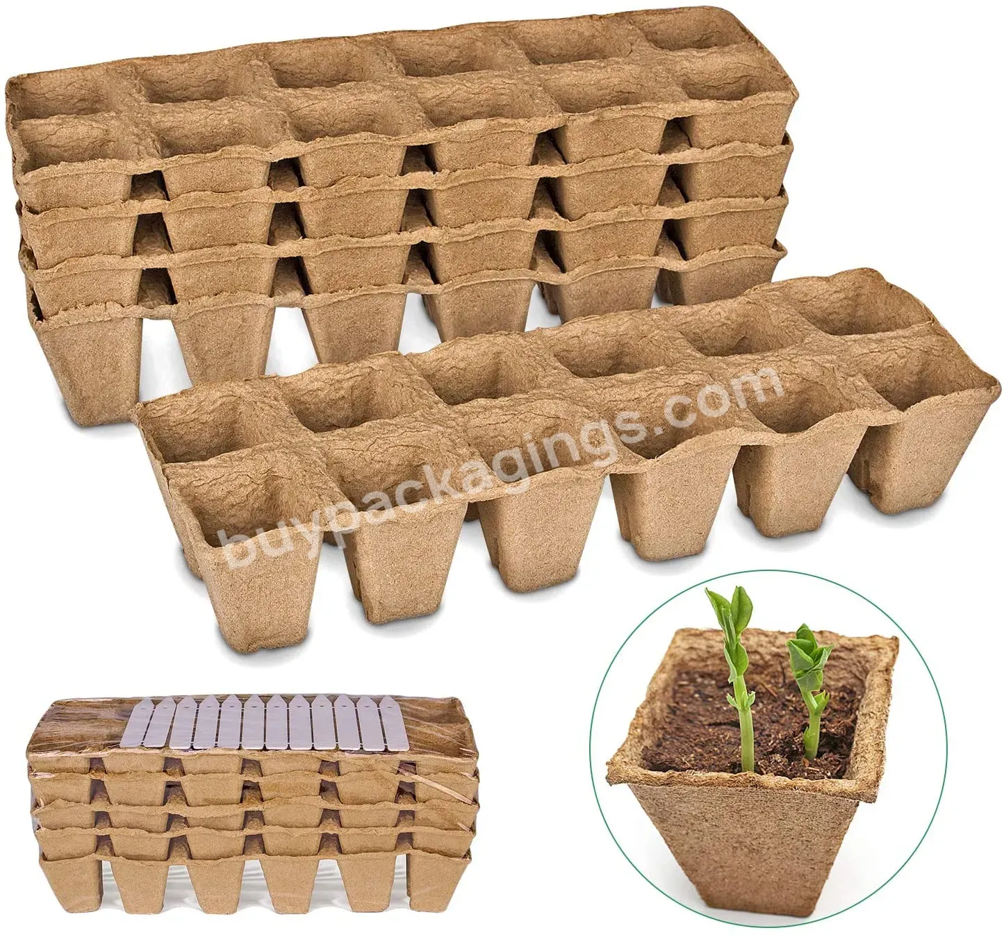 Seed Starter Peat Pots Kit For Garden Seedling Tray 100% Eco-friendly Seed Starter Tray - Buy Seeding Pot,Seeding Trays,Moulded Paper Products.