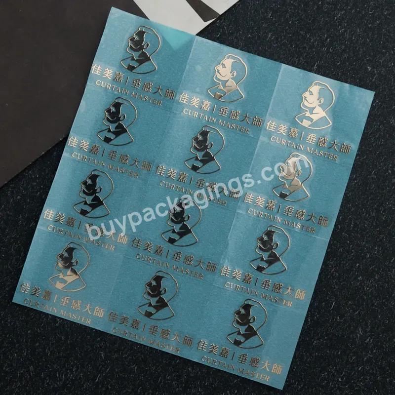 Self Adhesive Gold Metallic Packing Waterproof Vinyl Stickers With Custom Print Logo