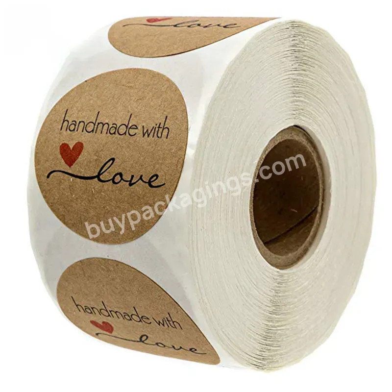 Self Adhesive Kraft Paper Sticker Label Print Customized Datang Size Offest Printing Die Cut - Buy Kraft Sticker,Kraft Paper Stickers,Kraft Sticker Label.