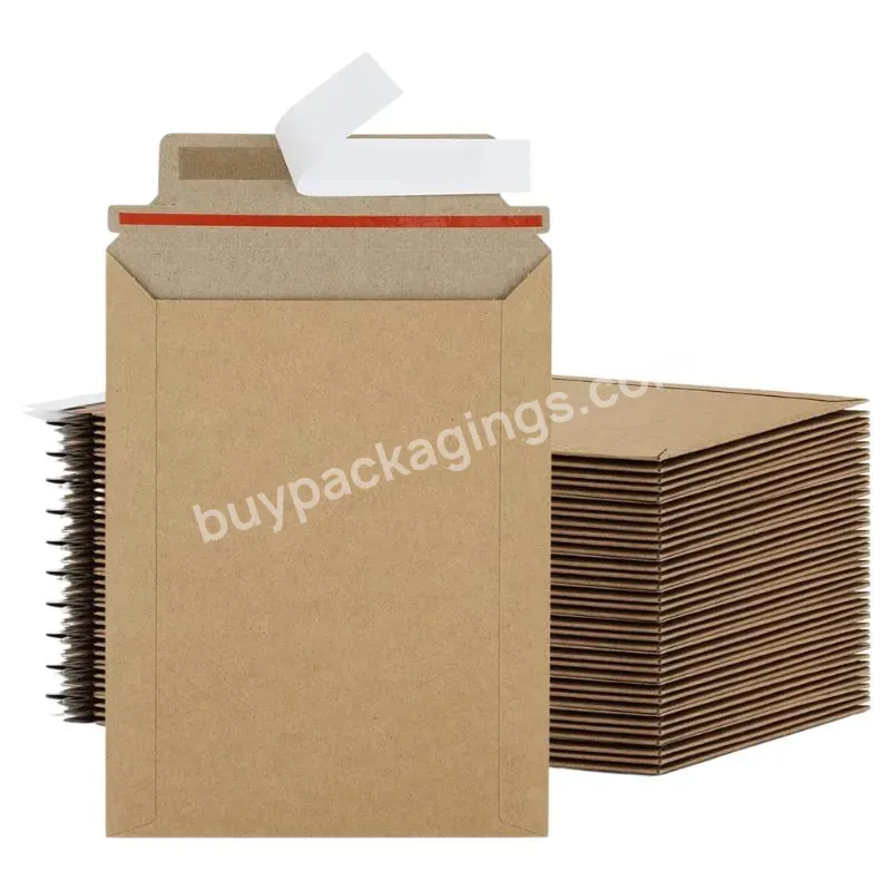 Self Adhesive Paper Mailing Bags Do Not Bend Shipping Cardboard Envelopes Photo Document Flat Rigid Mailers For Cds - Buy Rigid Mailers,Photo Mailers Document Mailers,Rigid Mailer Hard Card Board Back Do Not Bend Envelope.