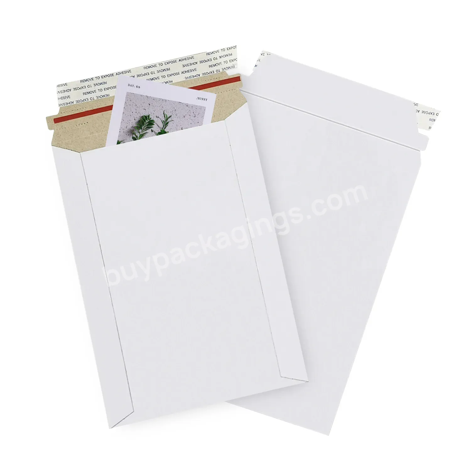 Self Seal Stay Flat Paper Mailing Bags Document Mailer Envelope Cardboard White Rigid Shipping Envelopes For Photos,Documents - Buy Paper Mailing Bags,Document Mailer,Envelope Cardboard.