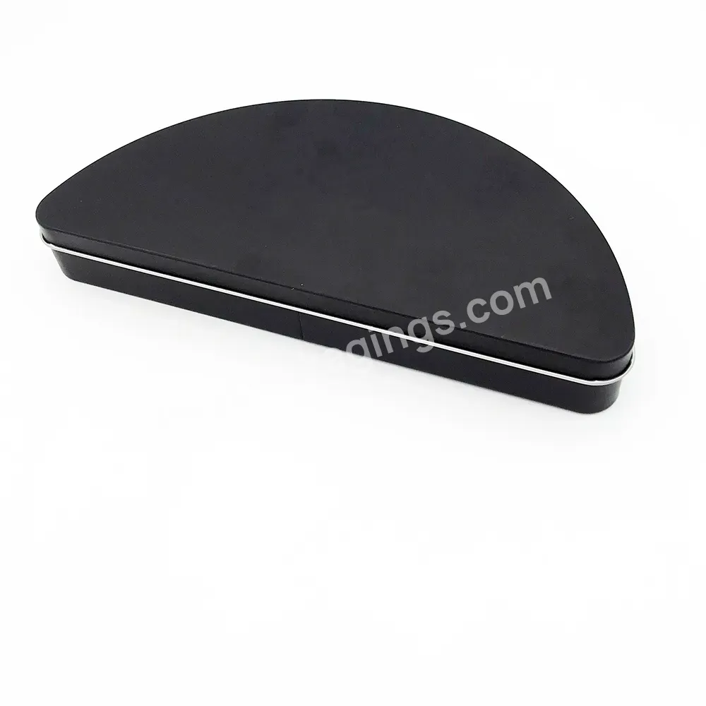 Semi-circle Shaped Customize Gift Black Metal Tin Box - Buy Black Metal Tin Box,Elegant Tin Box,Tin Box Container.