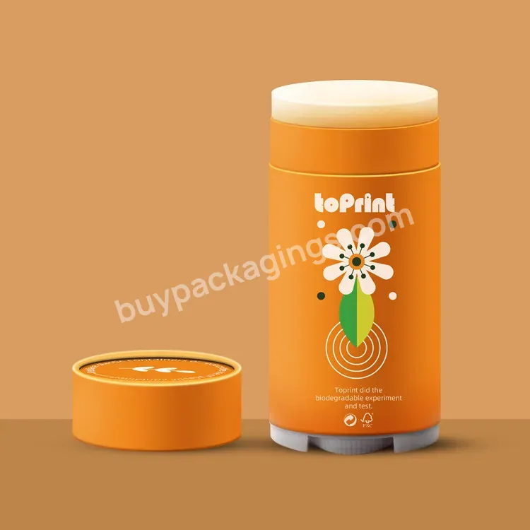 Separable Paper-plastic Combination Solid Perfume Balm Paper Tube Cylinder Packaging Natural Deodorant Stick Container - Buy Cylinder Packaging,Solid Balm,Natural Deodorant Stick.