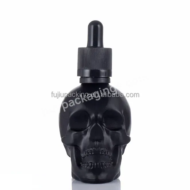 Shaped Glass Bottles Skull For Liquid Essential Oils - Buy Clear Skull Dropper Bottle Withe Withe Gold Child Proof Cap,Matte Frosted Black Skull Bottle Withe Silvery Lid,White Glass Bottles Skull Withe Pipette Child Resistant Cover.
