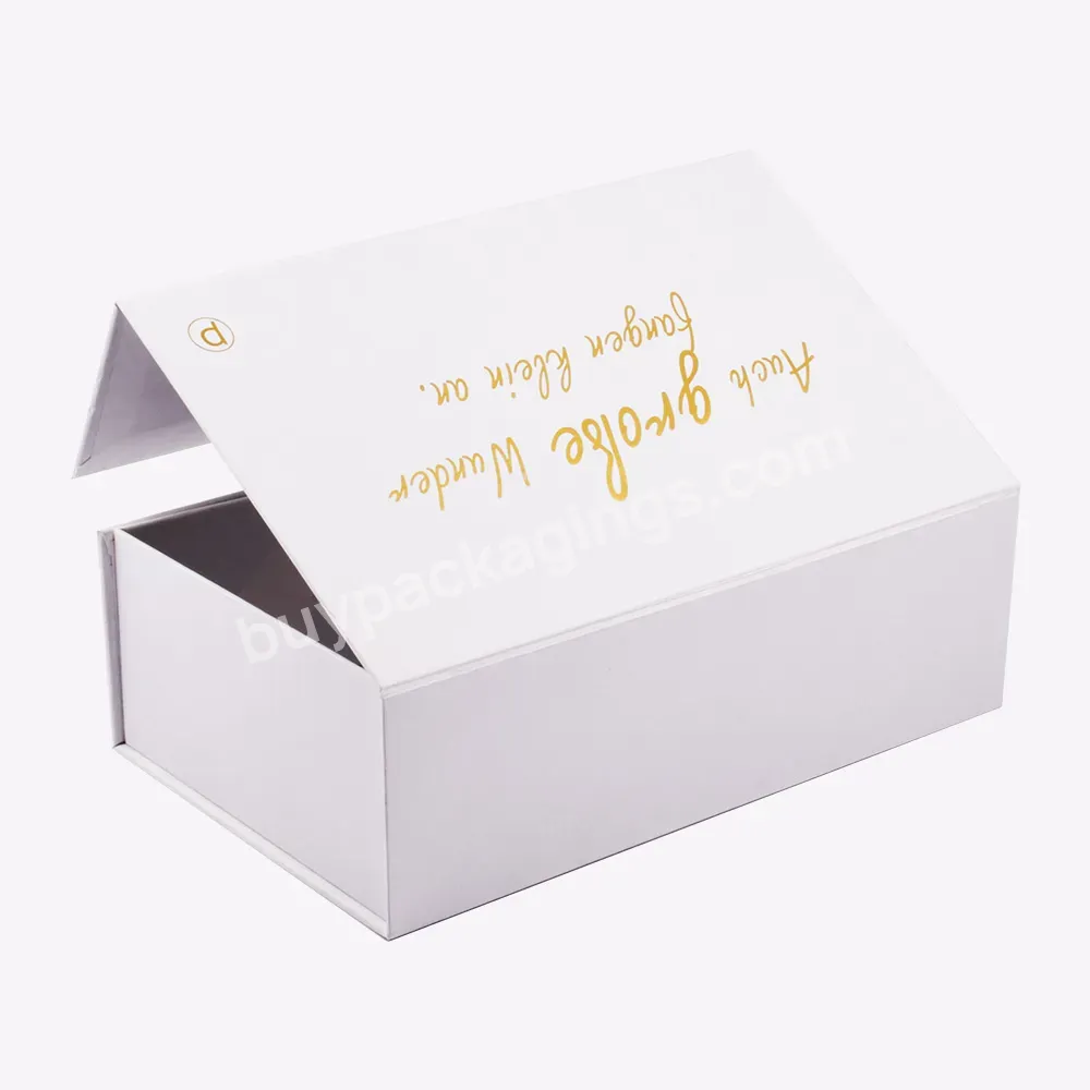 Shenzhen Factory Custom White Foldable Magnetic Cosmetic Gift Box - Buy Magnetic Gift Box,Folding Gift Box,Paper Gift Box.