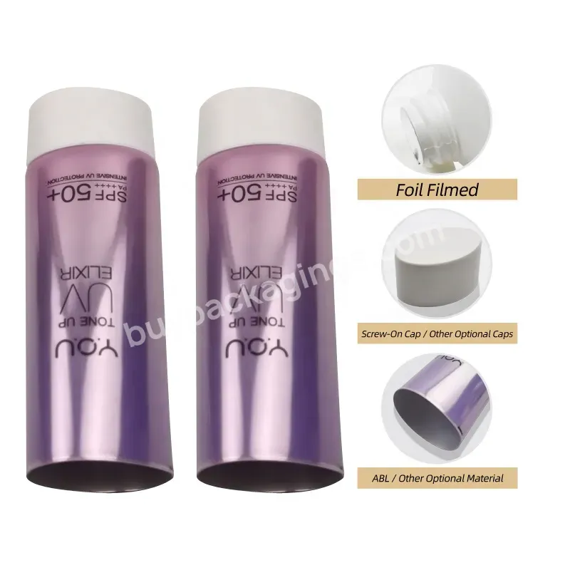 Shinny Cream Cosmetic Packaging Plastic Tube Skin Care Cream Flat Oval Tube For Sunscreen And Face Lotion - Buy Cream Cosmetic Packaging Plastic Tube Skin Care,Tubes Aluminum,Cream Flat Oval Tube For Sunscreen And Face Lotion.