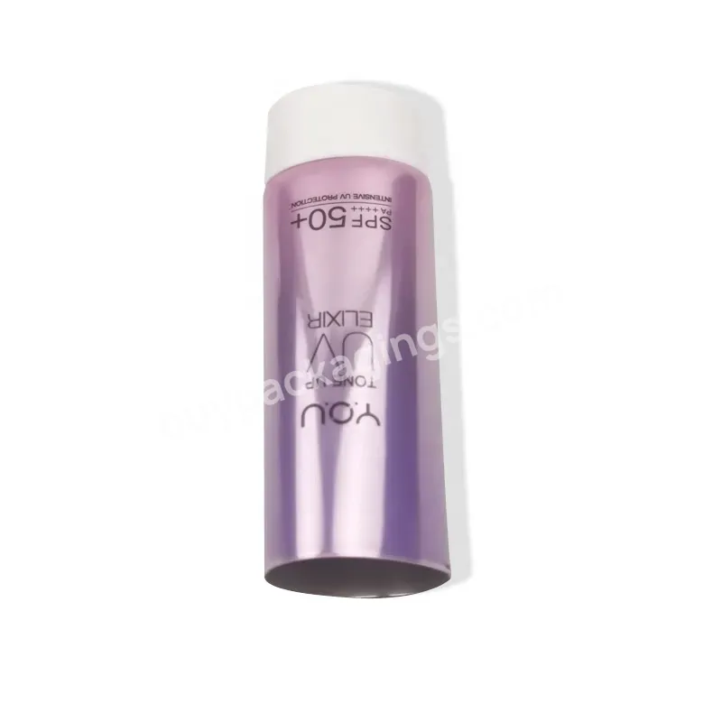 Shinny Cream Cosmetic Packaging Plastic Tube Skin Care Cream Flat Oval Tube For Sunscreen And Face Lotion - Buy Cream Cosmetic Packaging Plastic Tube Skin Care,Tubes Aluminum,Cream Flat Oval Tube For Sunscreen And Face Lotion.