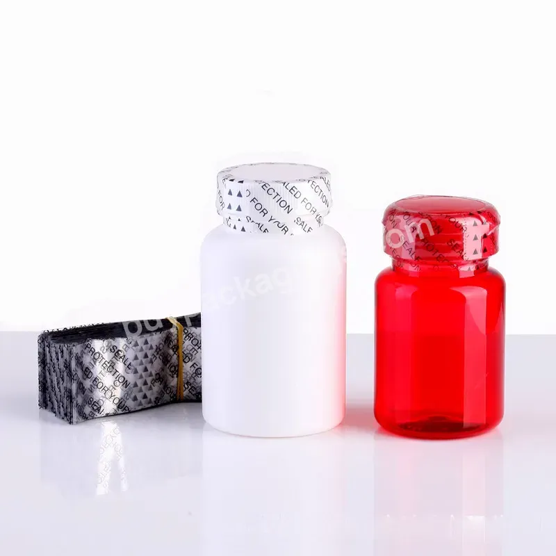 Shrink Wrap Pill Capsule Vitamin Bottle Cap Seal Package Wrap Seal Label Customized Shrink Film Transparent Packaging Film