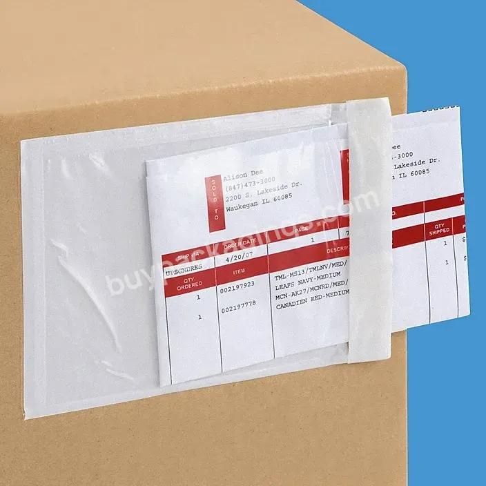 Side Loading Packing List Envelopes - Buy Packing List Envelope C5,Plastic Envelopes,Clear Packing List Envelopes.