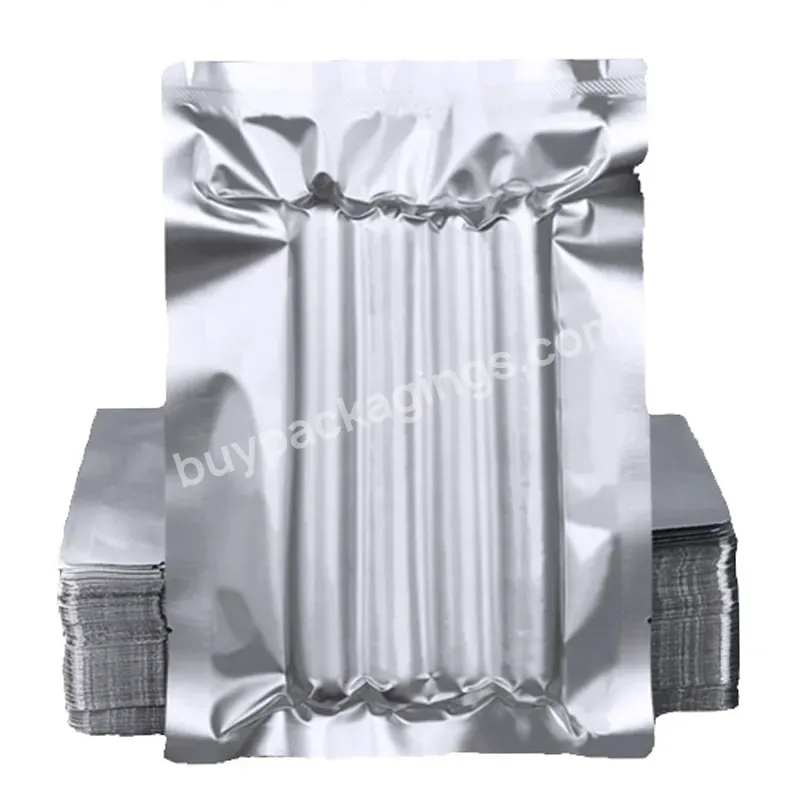 Silver Food Grade Vacuum Heat Sealed Aluminum Foil Bag,Marine Food Packaging Bag - Buy High Barrier Sealed Odor Proof Bag For Cosmetics/facial Mask Packaging,Three Sided Sealed Polyester Film Bag,Aluminum Foil Vacuum Bag With Tear Opening For Easy Te