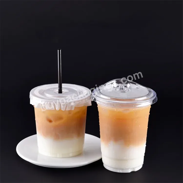 Sim-party 1000pcs Ice Drink 14oz 16oz 20oz 24oz With Sticker Plastic Pet Coffee Smoothie Cups With Lids