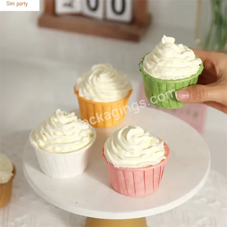 Sim-party Colorful Oil-proof Chiffon Cake Mould Oven Paper Muffin Tray Packaging Mini Cup Cakes Box - Buy Mini Cup Cakes Box,Oven Paper Muffin Tray Packaging,Colorful Oil-proof Chiffon Cake Mould Base.