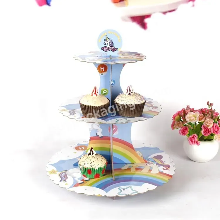 Sim-party Cute Unicorn Rainbow Kid Birthday Party Cupcake Display Cake Stand Cake Decorating Supplies - Buy Cake Decorating Supply Storage,Multilevel Party Cake Stand,Naughty Party Cake Stand.