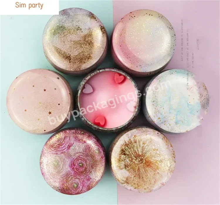 Sim-party Factory Accessory Jar Candy Metal Tinplate Container Aromatherapy Candle Tin Box - Buy Laundry Soap Powder Tin Box,Silver Metal Tin Box,Aromatherapy Candle Tin Box.