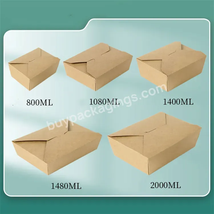 Sim-party Factory Disposable Burger Chips Fruit Salad Container Kraft Paper Box For Picnic Food Packaging - Buy Paper Box Foe Picnic Food Packaging,Paper Meal Box,Salad Box.