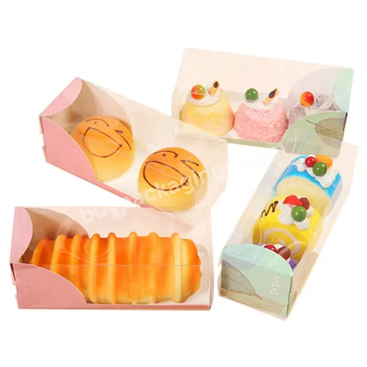 Sim-party Factory Food Grade Green Bread Long Clear Puff Swiss Roll Boxes Cake Packaging Box Bakery - Buy Cake Packaging Box Bakery,Long Clear Puff Swiss Roll Boxes,Factory Food Grade Green Bread Box.