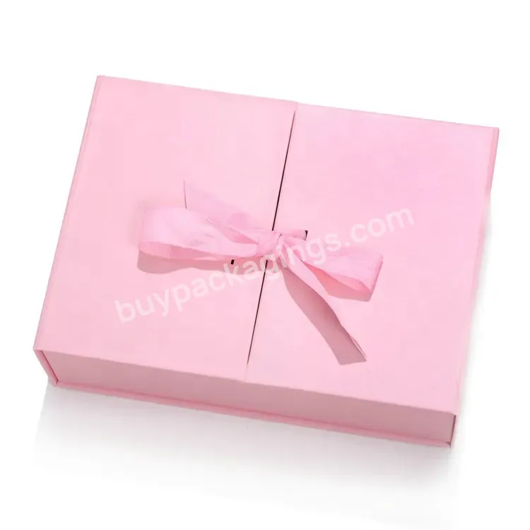 Sim-party Folding Ribbon Closure Double Door Wedding Cosmetic Gift Package Magnetic Gift Box - Buy Elegant Wedding Door Gift Box,Flat Folding Gift Box,Art Paper Gift Boxes.