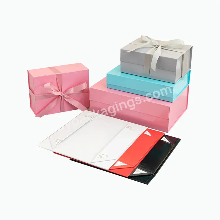 Sim-party High Grade Square Recyclable Rigid Cardboard V-shaped Envelope Magnet Opening Folding Gift Packaging For Man And Women - Buy Folding Gift Box Packaging,Magnet Opening Gift Box,Surprise Gift Box.
