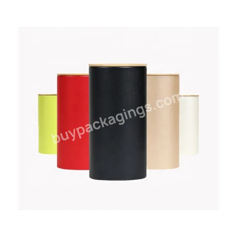 Sim-party Japanese Style Bamboo Lid Specialty Tea Candy Cylinder Packaging Gift Box Paper Tube - Buy Cylinder Tube With Bamboo Lid,Tea Paper Tube,Cosmetic Paper Tube.