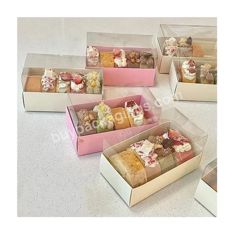 Sim-party Korean Simple Dessert Small Pastry Packing Boxes Baking Packaging Clear Cake Swiss Roll Box - Buy Baking Packaging Clear Cake Swiss Roll Box,Clear Towel Roll Cake Box,Korean Cake Roll Box.