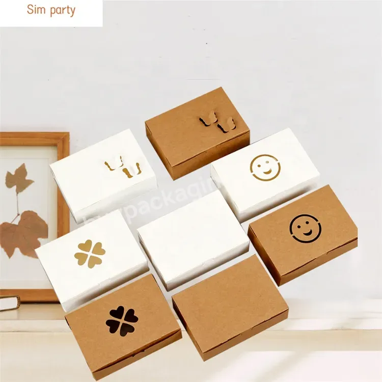 Sim-party Korean Smile Window Fried Chicken Burger Food Container Kraft Take Out Container Food Box - Buy Kraft Food Paper Box,Take Out Container Food Box,Korean Fried Chicken Box.