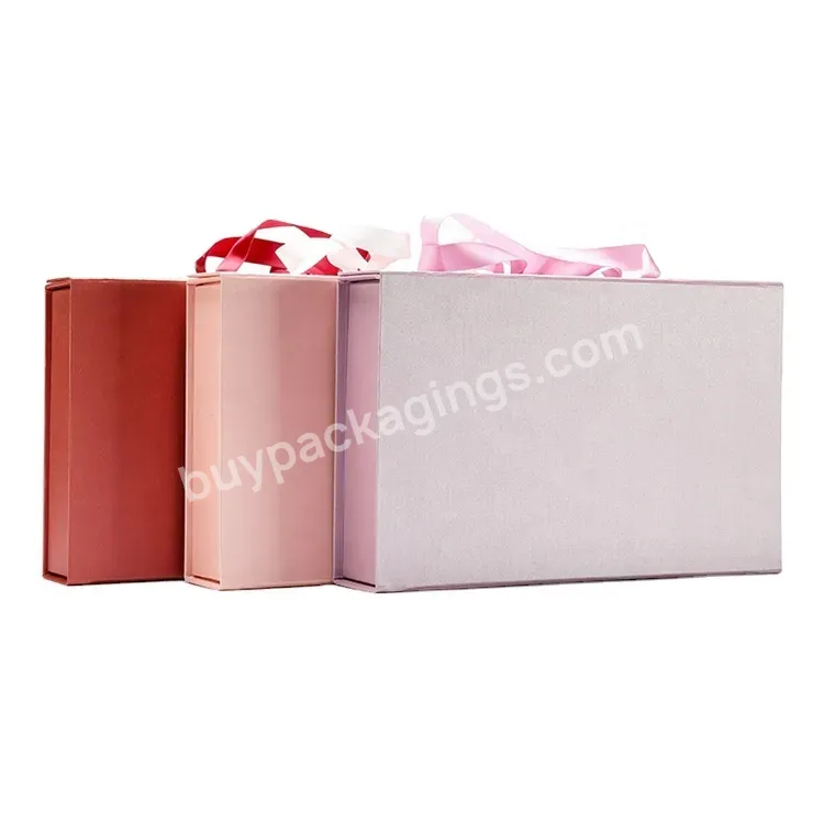 Sim-party Luxury Folding Underwear Shoe Clothing Packaging Box Magnetic Shoe Box With Handle - Buy Custom Gift Paper Box,Folding Closure Box,Bridesmaid Gift Box.