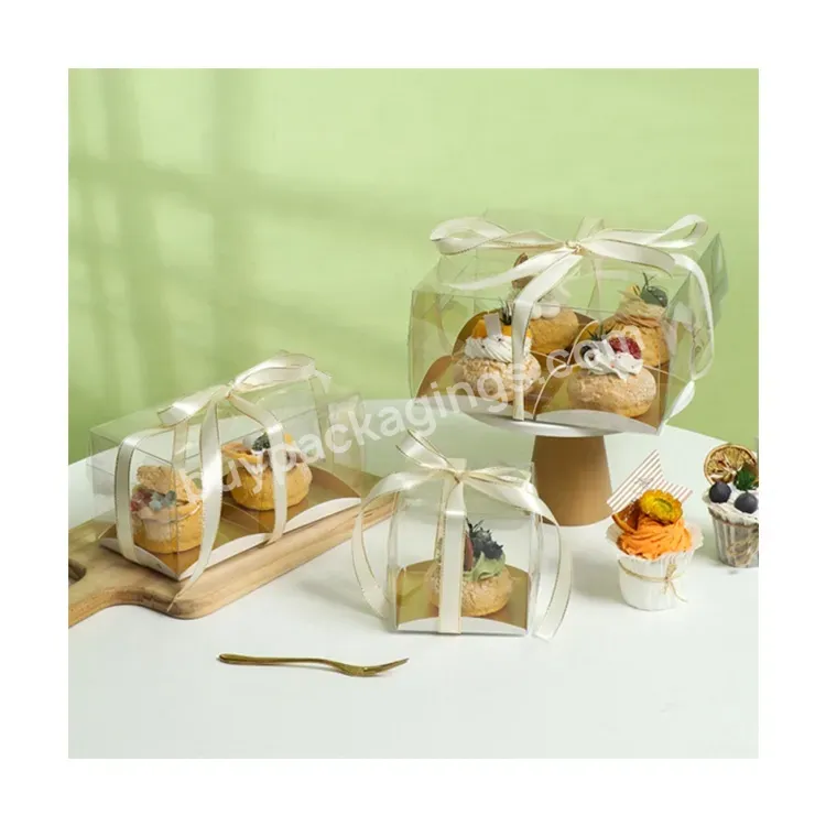 Sim-party Mousse Pastry Baking Packing Transparent Plastic Tiramisu Package 1 2 4 Puff Cake Box - Buy 1 2 4 Puff Cake Box,Transparent Plastic Tiramisu Package,Unique Cake Boxes.