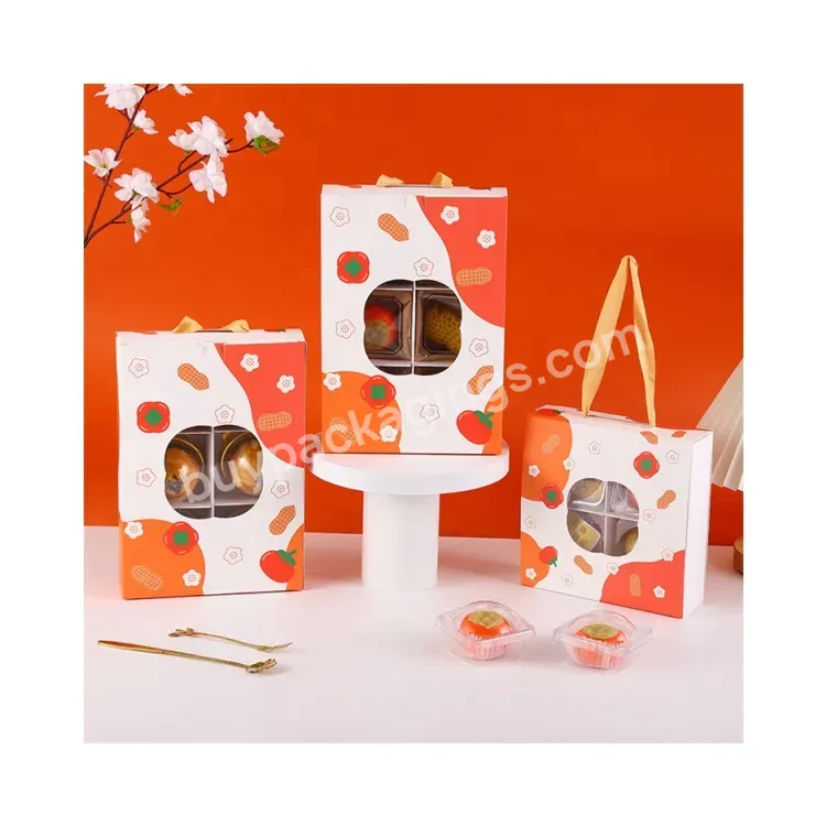 Sim-party Portable Biscuit Sweet Gift Clear Window 4 6 Dividers Parcel Container Guangzhou Moon Cake Box - Buy Guangzhou Moon Cake Box,Clear Window 4 6 Dividers Parcel Container,Portable Biscuit Sweet Gift Mooncake Box.
