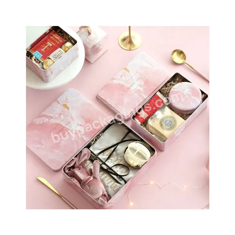 Sim-party Ready Stock Rectangle Chocolate Candy Gift Metal Box With Paper Bag Cookies Metal Tin Box - Buy Metal Tin Box,Wedding Gift Tin Box,Tin Box Sets.