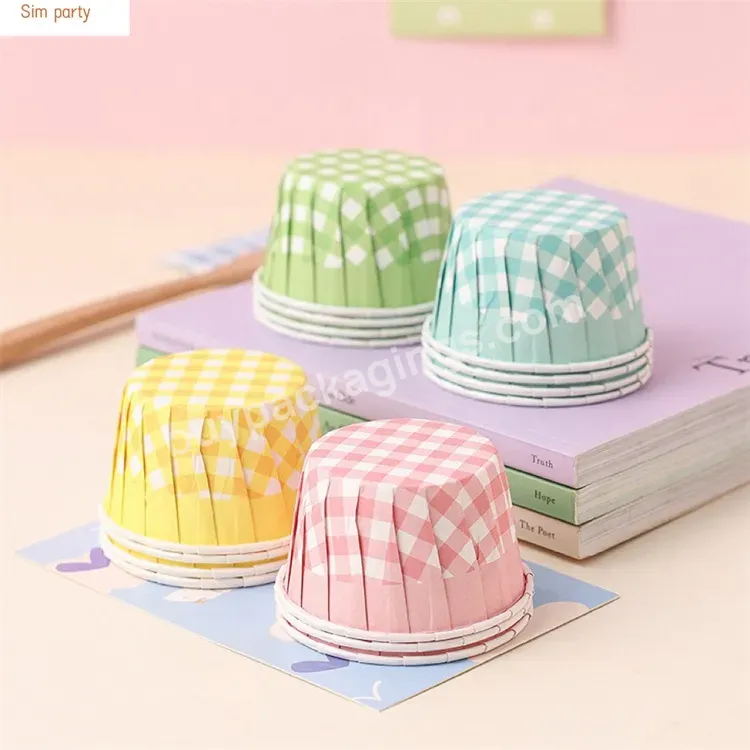 Sim-party Recyclable Dessert Mould Base Cute Colorful Thermostable Paper Cupcake Tray Single Cup Cake Boxes - Buy Single Cup Cake Boxes,Cute Colorful Thermostable Paper Cupcake Tray,Malaysia Cupcake Box.