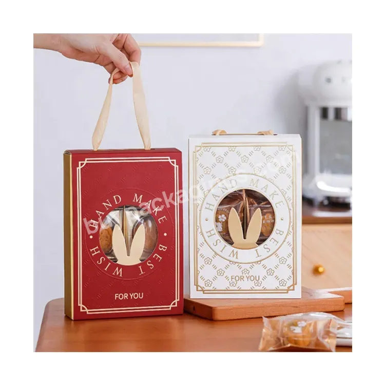 Sim-party Ribbon Handle Rabbit Pastry Cookie Clear Window 6pcs Bakery Boxes Mooncake Box Packaging - Buy Mooncake Box Packaging,Clear Window 6pcs Bakery Boxes,Ribbon Handle Rabbit Pastry Cookie Moon Cake Box.
