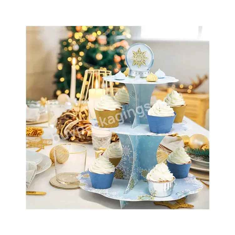 Sim-party Snowflake Winter Christmas Festival Celebration Cake Stands For Wedding Cakes With Crystal - Buy Cake Stands For Wedding Cakes With Crystal,Multilevel Cake Stand,Christmas Cake Stand.