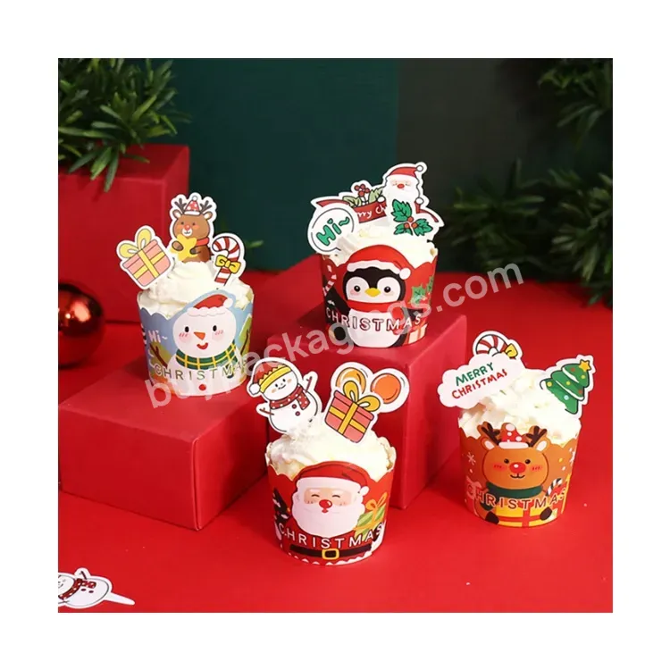 Sim-party Snowman Dessert Mould Tray Paper Round Cake Cup Christmas Mini Muffin Cupcake Box - Buy Christmas Mini Muffin Cupcake Box,Paper Round Cake Cup,Snowman Dessert Mould Tray.