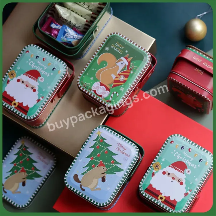Sim-party Stock Candy Cookie Gift Package Advent Calendar Metal Box Christmas Tinplate Box - Buy Christmas Gift Tin Box,Christmas Cookie Tin Box,Candy Mints Tin Box.