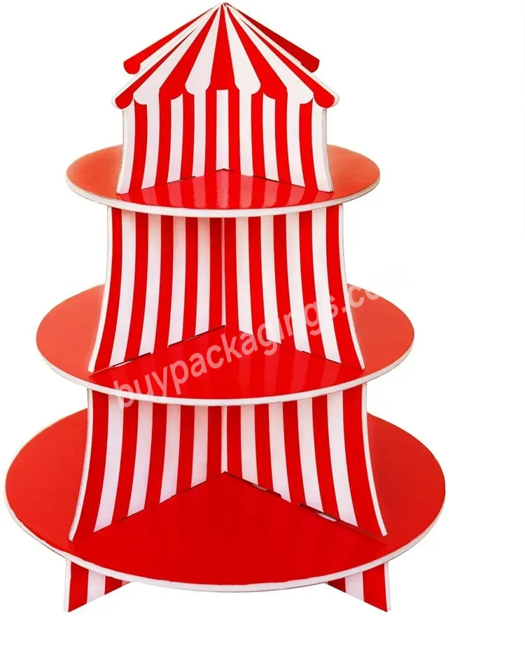 Sim-party Stock Disposable Kids Favor Party White Red Paper Multilevel Tall Tree Stand For Cakes - Buy Tall Cake Stang,3 Layer Cake Stand,Degradable Paper Cake Stand.