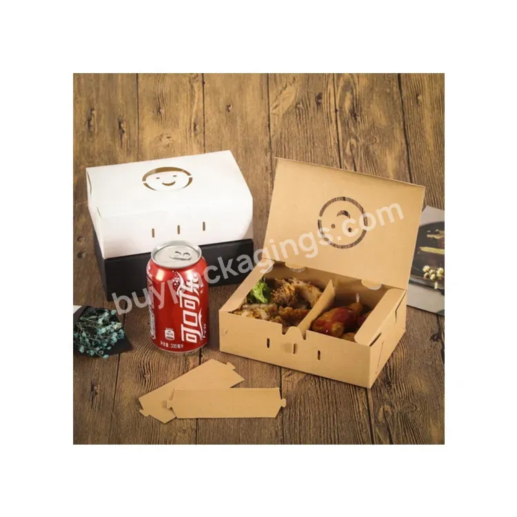 Sim-party Stock Fried Chicken Dividers Fast Food Boxes Takeaway Food Packaging Boxes For Small Business - Buy Fast Food Box With Dividers,Takeaway Food Box With Display Window,Fried Chicken Box.