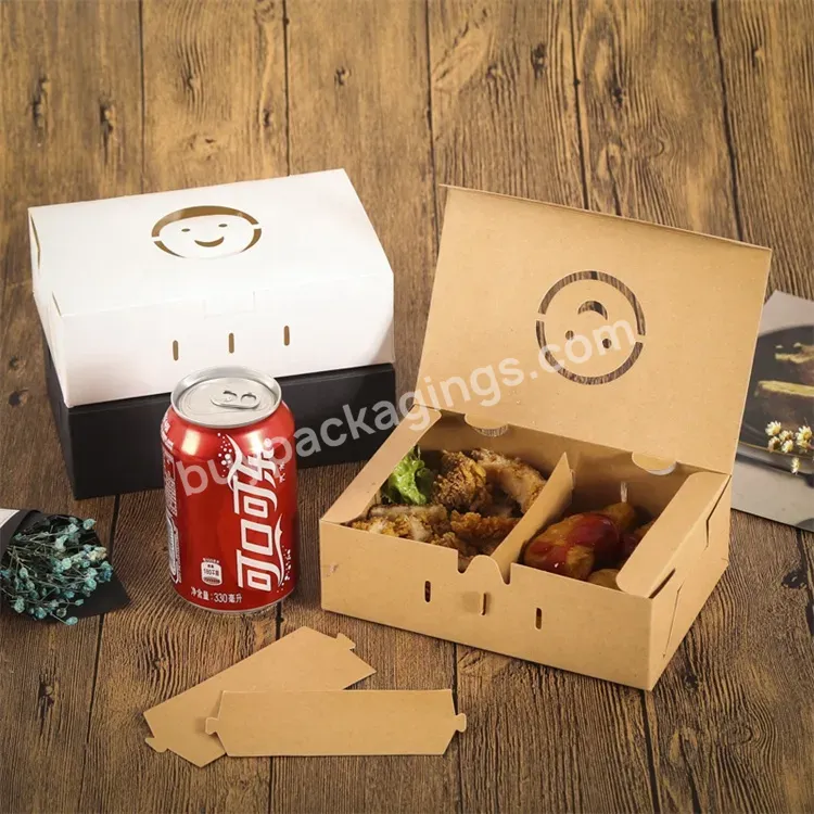 Sim-party Stock Fried Chicken Dividers Fast Food Boxes Takeaway Food Packaging Boxes For Small Business - Buy Fast Food Box With Dividers,Takeaway Food Box With Display Window,Fried Chicken Box.