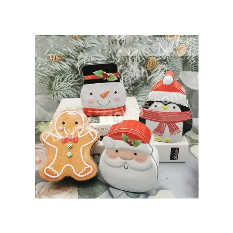 Sim-party Stock Heterotypic Santa Jingerbread Snowman Design Food Grade Material Christmas Tin Box - Buy Christmas Gift Tin Box,Christmas Metal Tin Box,Candy Mints Tin Box.