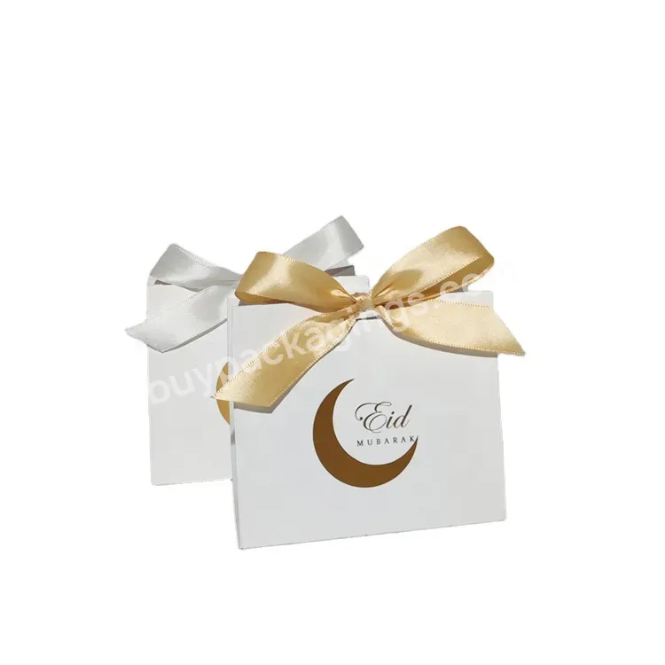 Sim-party Stock Ribbon Closure Chocolate Gift Box Eid Paper Candy Bags Ramadan Kareem Boxes - Buy Eid Paper Candy Box,Ramadan Kareem Boxes,Eid Party Gift Bags.