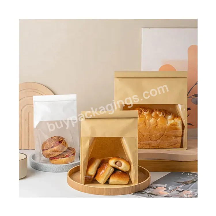 Sim-party White Kraft Bakery Iron Wire Ziplock Clear 450g Slice Bread Packaging Bag Bags For Toast - Buy Bags For Toast,Clear 450g Slice Bread Packaging Bag,White Kraft Bread Iron Wire Ziplock Bag.