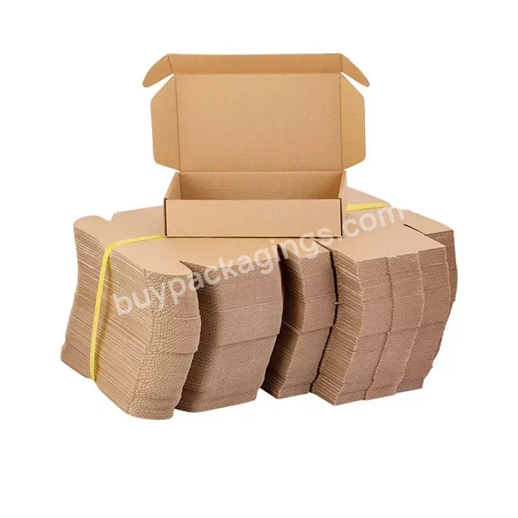 Sim-party Wholesale Brown Clothing 3c Folding Standard Shipping Packaging Box Corrugated Mailer Box Custom - Buy Corrugated Mailer Box,Cloth Package,Cosmetic Skincare Package Box.