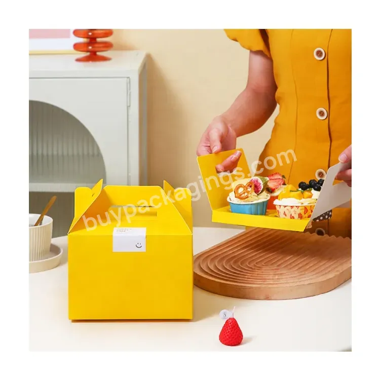 Sim-party Wholesale Egg Tart Bakery Plain Yellow Paper 4 Muffin Boxes Luxury Cup Cake Packing Box - Buy Luxury Cup Cake Packing Box,Plain Yellow Paper 4 Muffin Boxes,Wholesale Egg Tart Bakery Box.