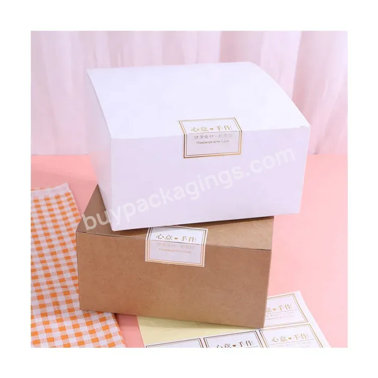 Sim-party Wholesale Rectangle 6 Inches Cookie White Kraft Paper Pastry Boxes Cake Dessert Box - Buy Cake Dessert Box,White Kraft Paper Pastry Boxes,Small Kraft Paper Cookie Boxes.