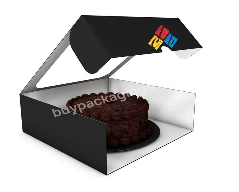 Simple Carrying Food Packaging Paper Cake Box With Window - Buy Cake Box,Cake Boxes With Window,Cake Packaging Box.