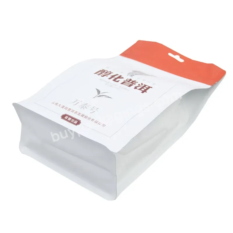 Single Pocket Ziplock Custom Printed Eight Side Sealing Food Grade Aluminum Foil Oem Puer Tea Packaging Bags - Buy Oem Tea Bag,Tea Packaging,Aluminum Foil Tea Packaging Bags.